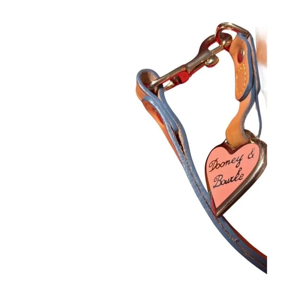 Flawed Gem! Dooney & Bourke Multicolor DB Monogram Wristlet Coated Canvas Heart